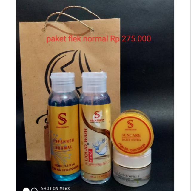 Shineskin flek hitam kulit normal paket isi 4