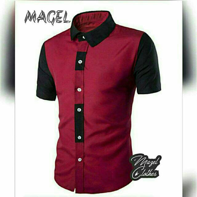 Kemeja magel maroon