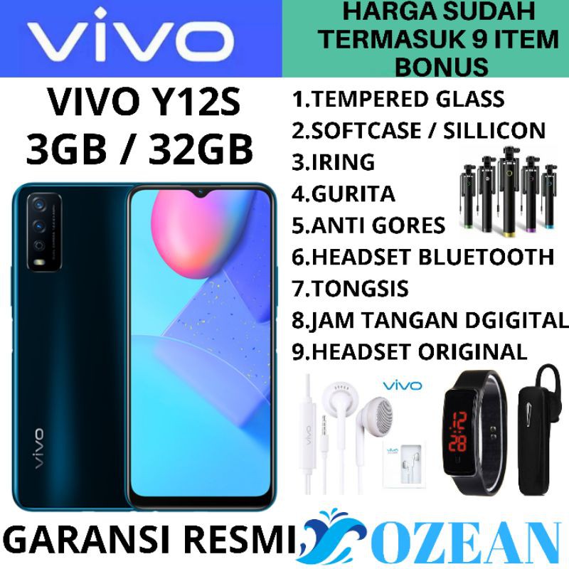 Vivo Y12s Y12 S 3 32 3gb Ram 32gb Rom Garansi Resmi Shopee Indonesia