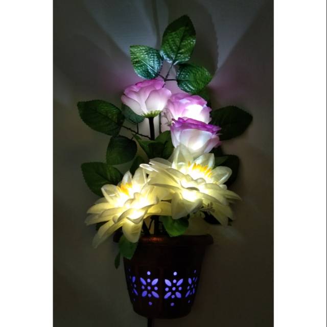 LAMPU BUNGA Dinding 5tangkai