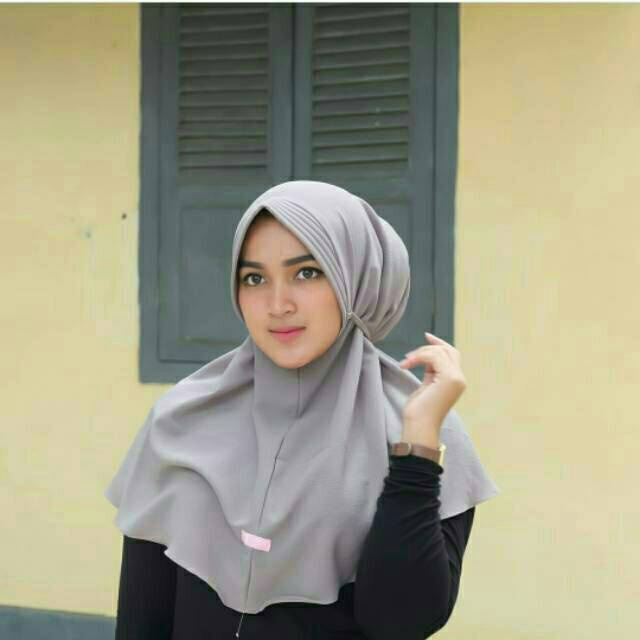 Jilbab Khimar Simpel Pet Tali/Jilbab Instan Pet Tali Wolfis