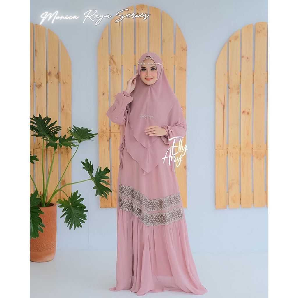 GAMIS BALQIS COUPEL CERUTY BABYDOLL by ELYARSY MOM &amp; KIDS SET KHIMAR IBU ANAK