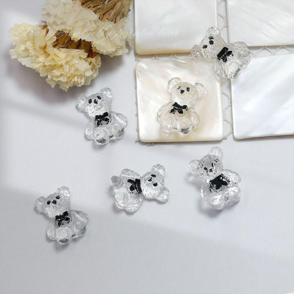Mxbeauty Paku Charms Lucu Kartun Hiasan Kuku Manikur Aksesoris Beruang Jelly 3D Dekorasi Kuku