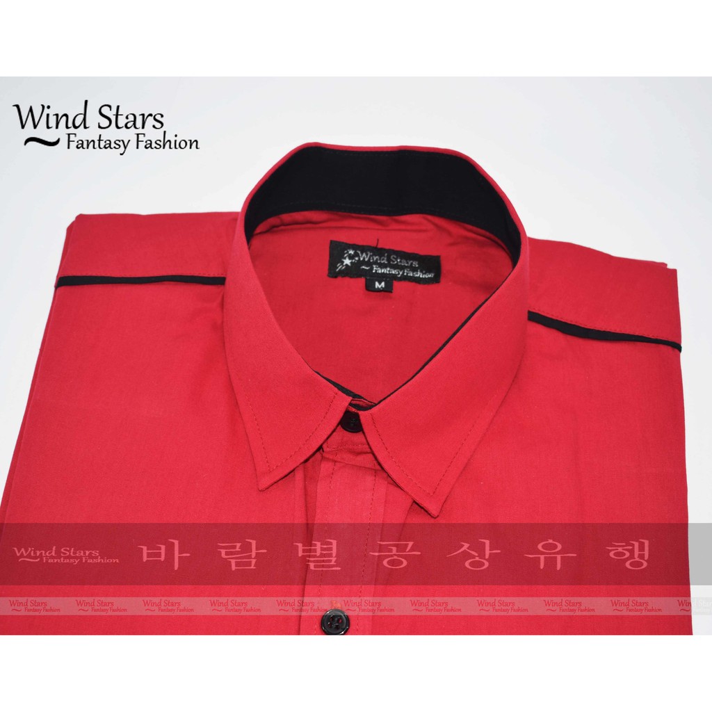 KEMEJA PRIA TWIZEL WARNA MERAH/RED MODEL SLIMFIT LENGAN PANJANG CASUAL STYLE - TRENDY