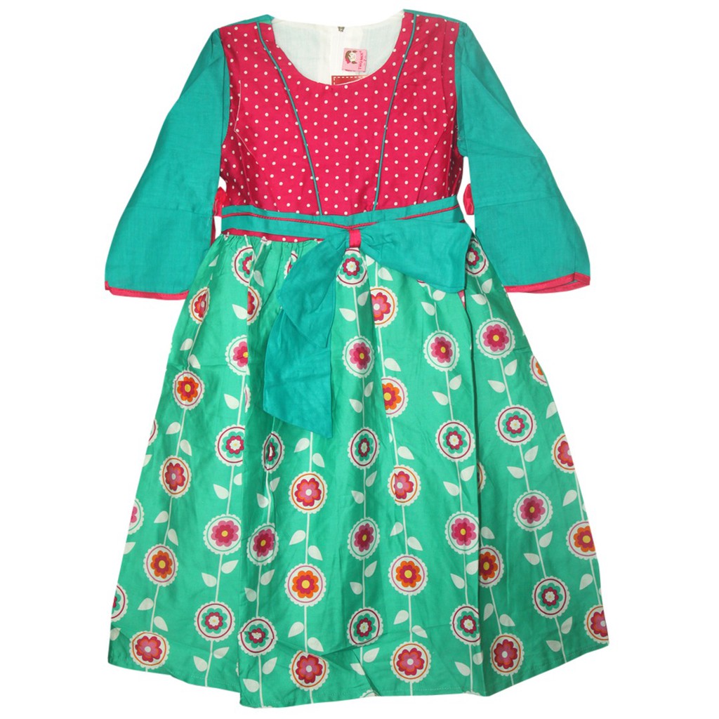 Two Mix Baju Muslim Anak - Dress Muslim Anak - Gamis Anak Perempuan - Baju Anak Muslim -  2810-2