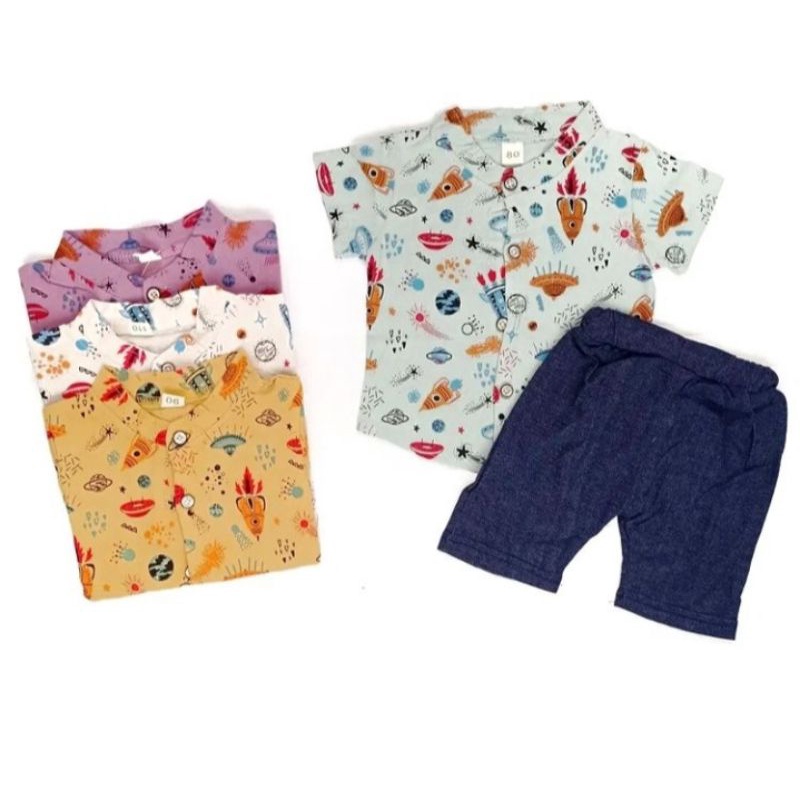 setelan kemeja anak laki laki/set kemeja anak import