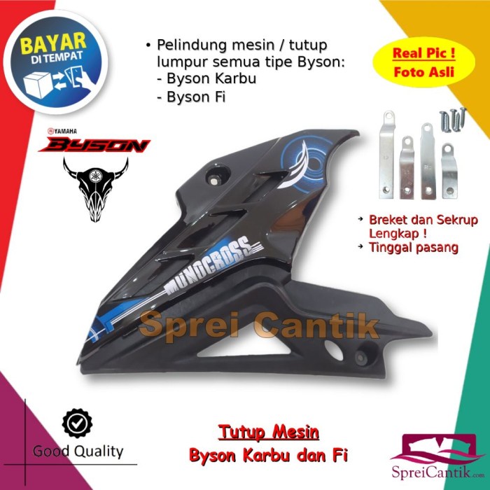 Tutup Mesin Yamaha Byson Karbu Dan Fi Injection - Cover Engine Lumpur