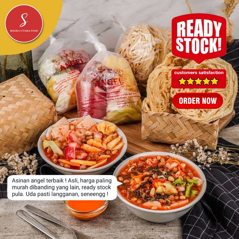 

Asinan Angel Rose Bogor, Asinan Buah, Asinan Sayur, Rujak Buah, Rujak Sayur - Ready Stock, fresh dibawa dari bogor