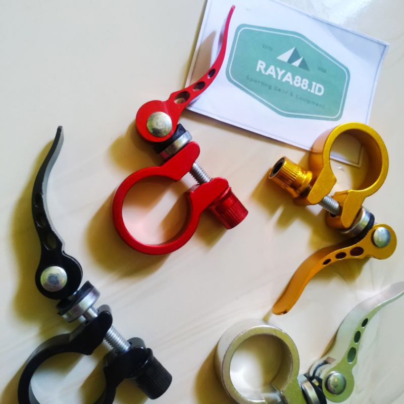RAYA88 Seat Clamp ALLOY QR QUICK RELEASE 28,6 untuk Seatpost 25.4 sepeda Minion Minitrek