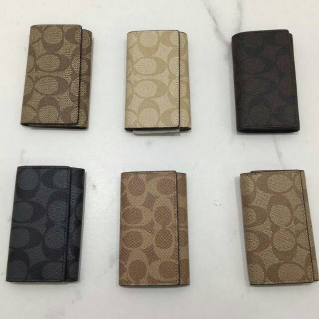 Coach 6 Ring Key Case tempat kunci dompet kunci mobil original authentic