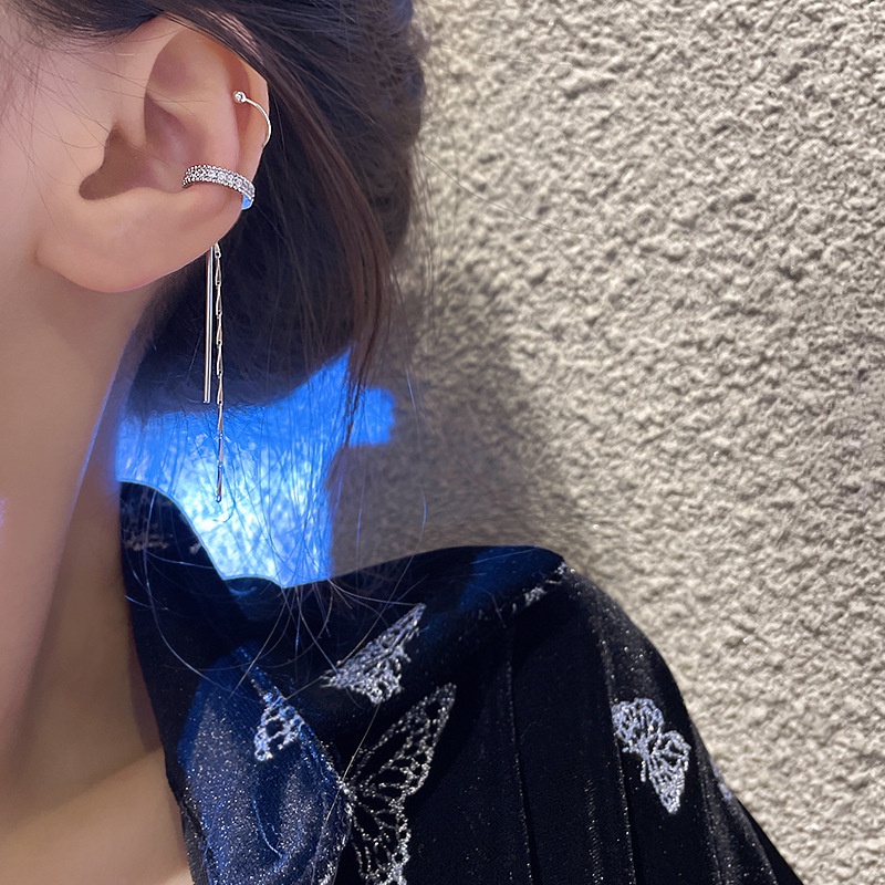 Anting Tusuk Motif Bunga Hias Berlian Imitasi Ala Korea Untuk Wanita