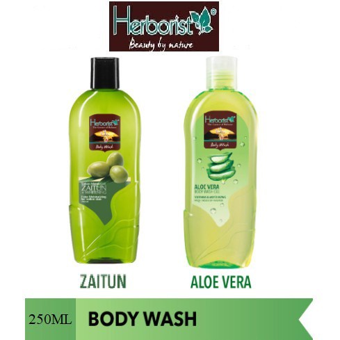 Herborist Body Wash Aloe Vera 250ml | Herboris Body Wash Zaitun 250ml | Herboris