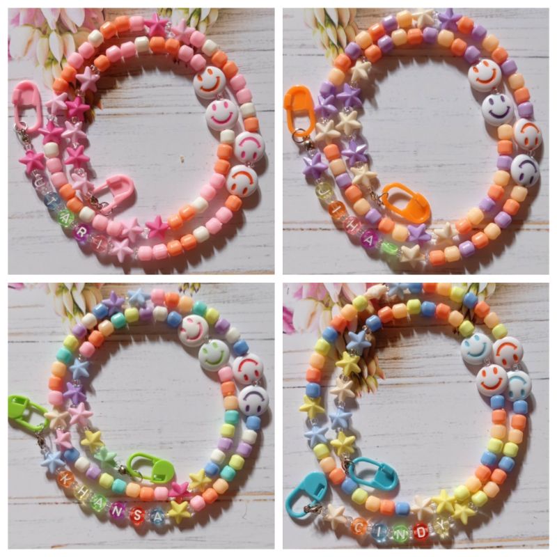 strap/tali/kalung masker anak + custom nama