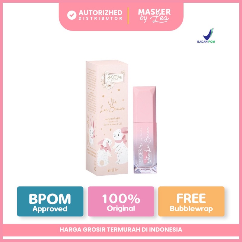 Noera Vita Lip Serum | Serum Bibir Pemerah Pencerah Bibir Pink Alami