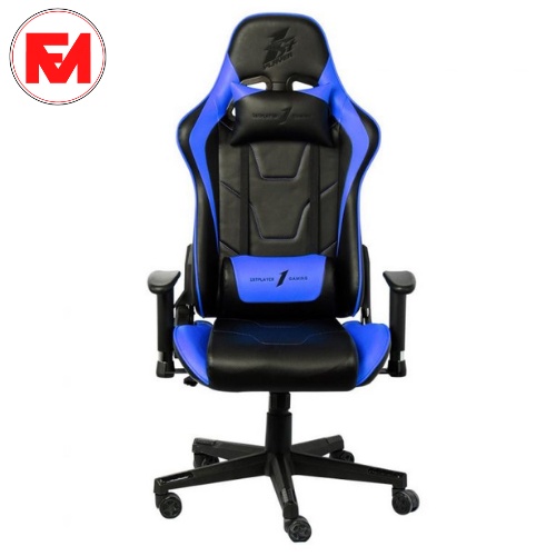 KURSI GAMING 1STPLAYER GAMING CHAIR FK2 - BLACK BLUE - LUMBAR MASSAGE