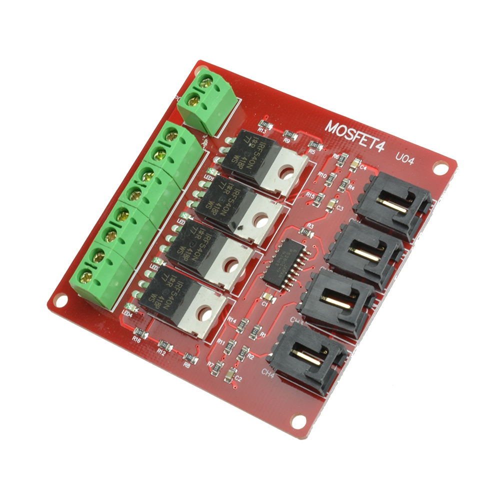 ♢[Ready stock/cod]♢ MOSFET MOSFET MOSFET Tombol 4 Route MOSFET irf540 V2.0 + untuk Arduino