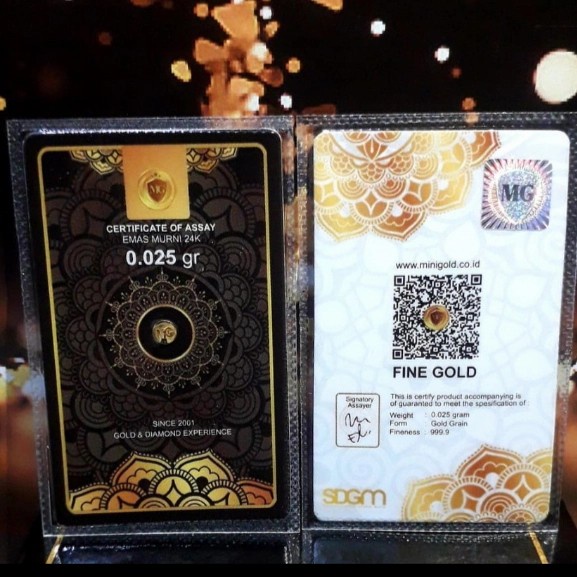 MiniGold 0.025 Gram Logam Mulia 24K Garansi Buyback - Mini Gold Emas Antam