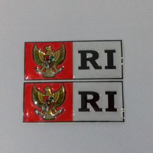 

Stiker timbul bendera indonesia plus garuda