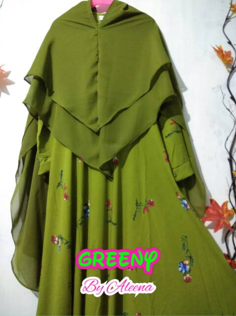 Gamis Crepe Premium Greeny