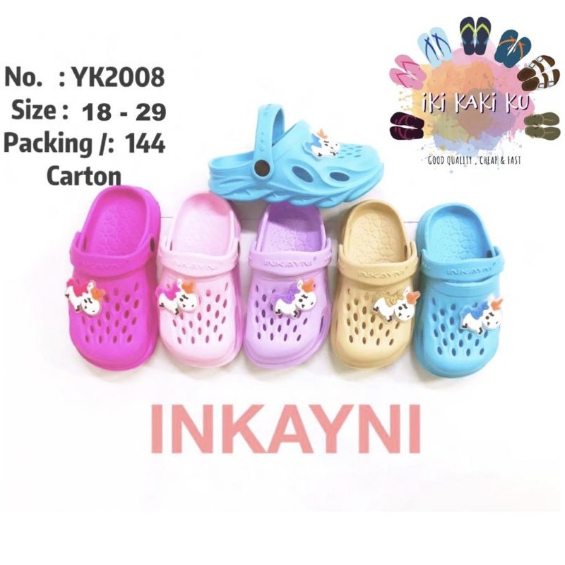 SANDAL BAIM KARET ANAK BAYI BABY PRE WALKER BATITA INKAYNI 2008 KUDA PONI UNICORN UKURAN 24-29