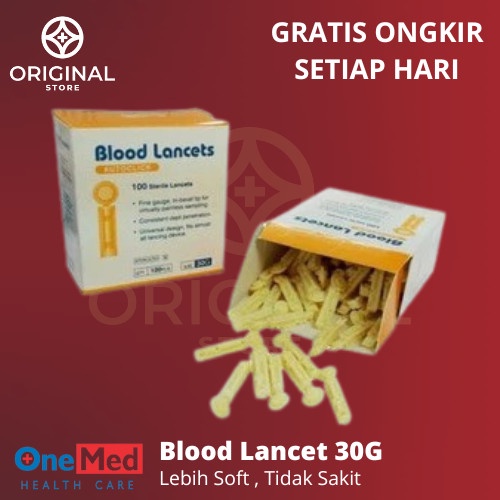 BLOOD LANCET AUTOCLICK ONEMED 30G ISI 100PCS