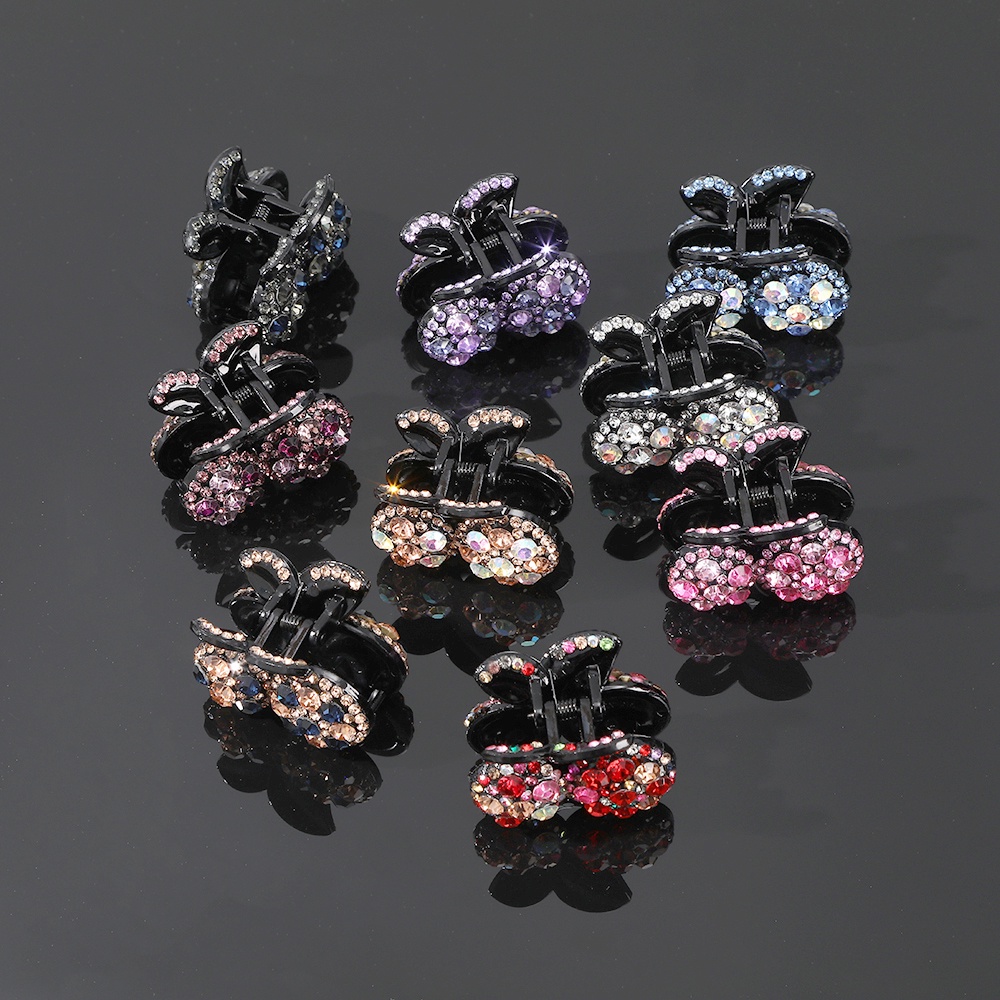 Rhinestone Cherry Small Hair Claw Diamond Hair Clip Fashion Hairpin Women Hair Accessories