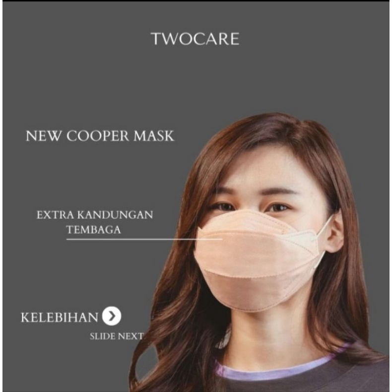 masker five care copper 4 ply earloop