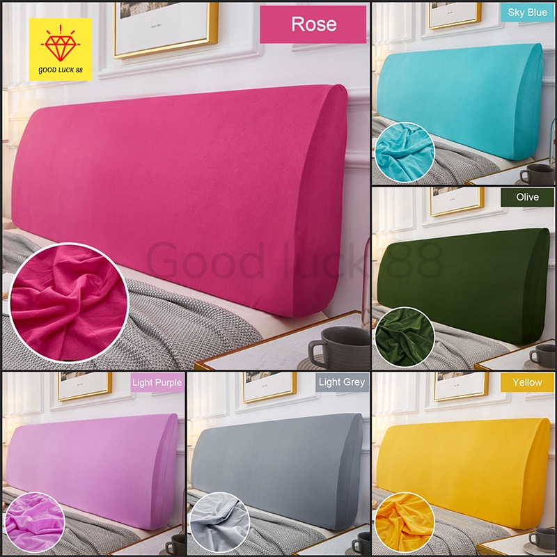 Sarung Headboard Tempat Tidur Springbed Divan Sandaran Kepala Kasur Ukuran 120x200 160x200 180 x200 200x200cm Motif Polos