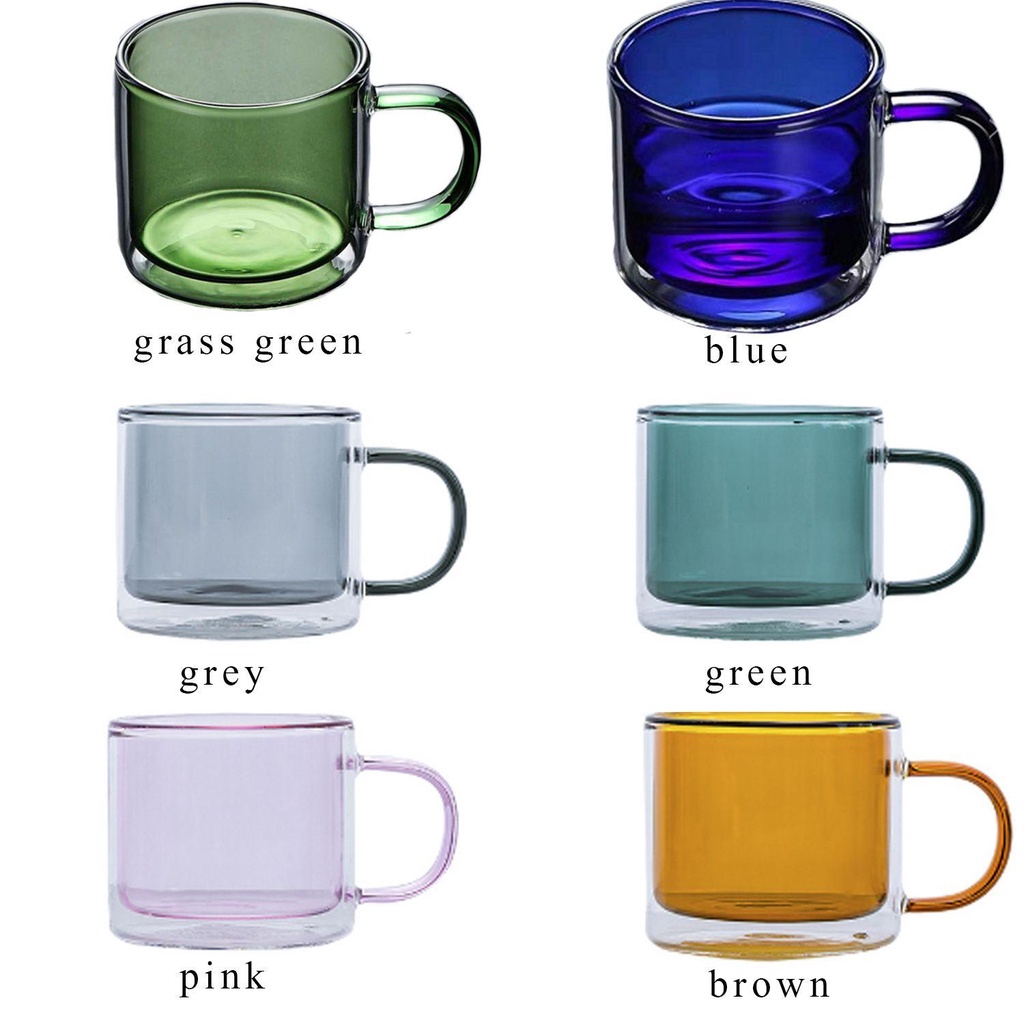 Solighter Cangkir Kopi Home Borosilicate Mug Color Cup