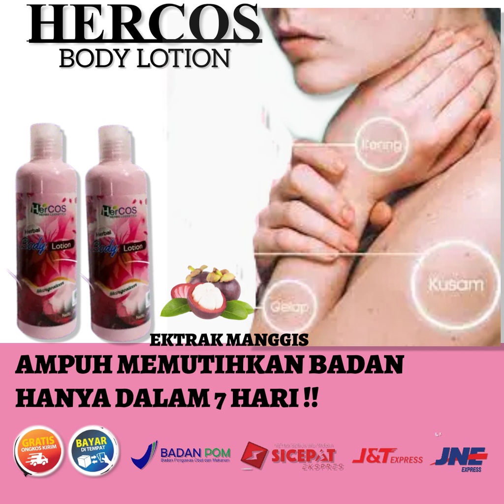 Body Lotion Pemutih HERCOS ORIGINAL Handbody Pemutih Badan Perawatan