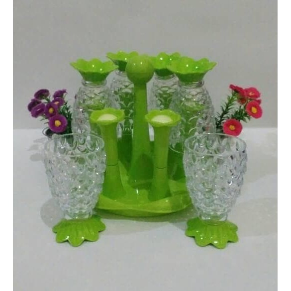 Stand gelas set kristal