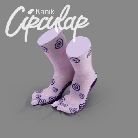 Kaos Kaki Wanita Murah / KANIK Sock Infinity Motif CIRCULAR/ Kaos Kaki Jempol Muslimah Panjang