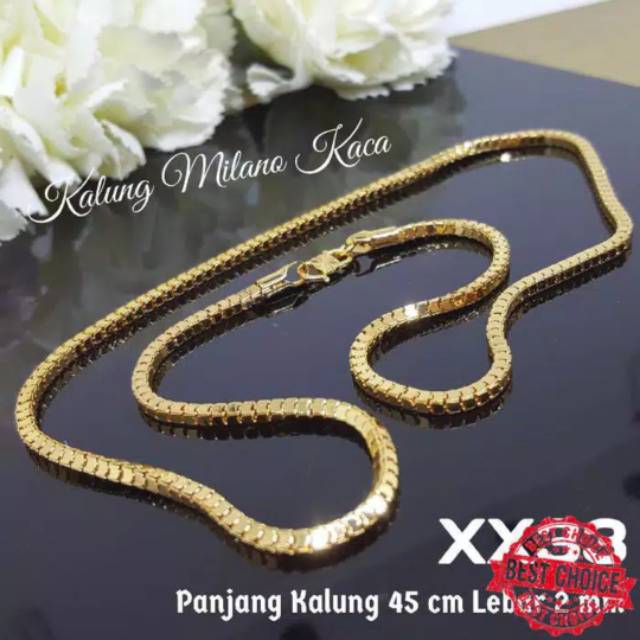 Xuping kalung perhiasan lapis emas 18K
