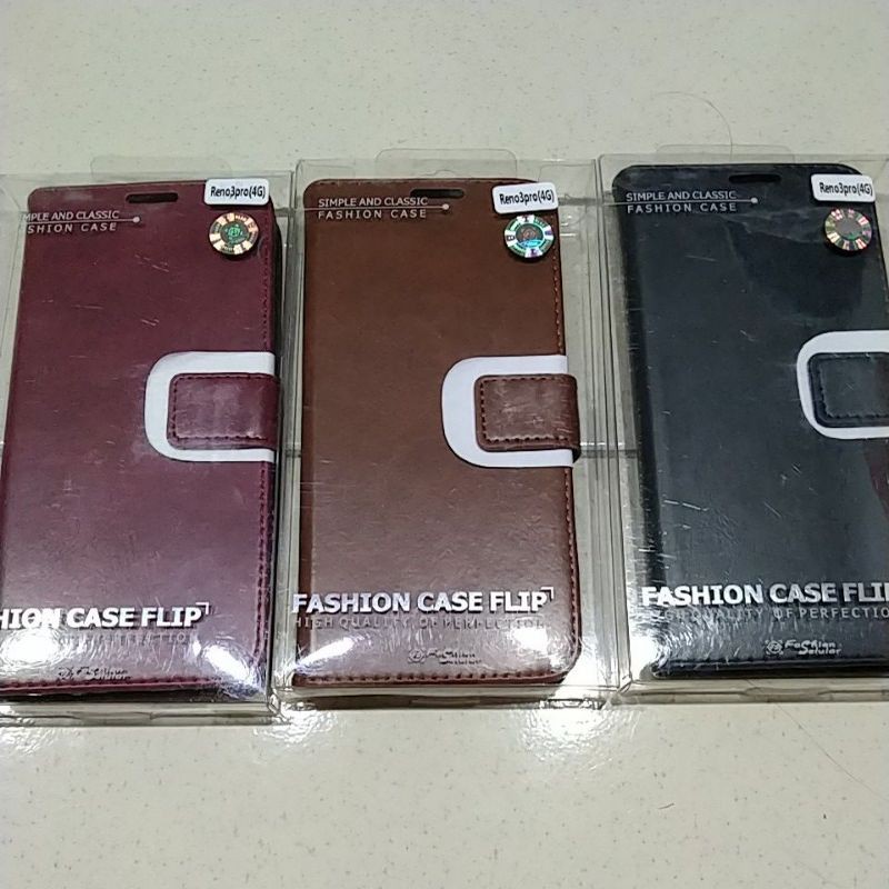 LEATHER CASE OPPO RENO 3 PRO(4G) ORIGINAL