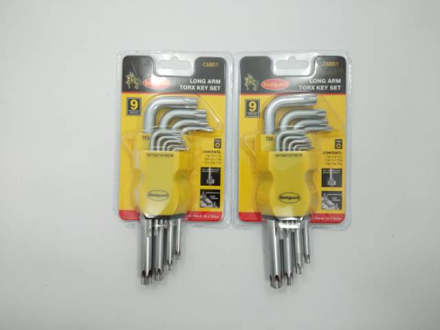 KUNCI L SET BINTANG PENDEK ISI 9PCS C-6801
