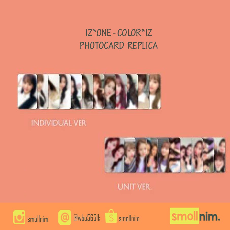 IZ*ONE - COLOR*IZ Album Photocard Replica