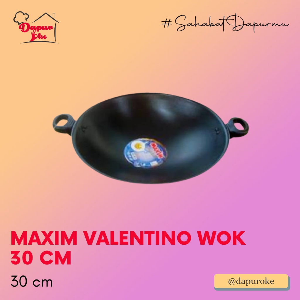 Maxim Valentino Wok 30 cm / Wajan Teflon