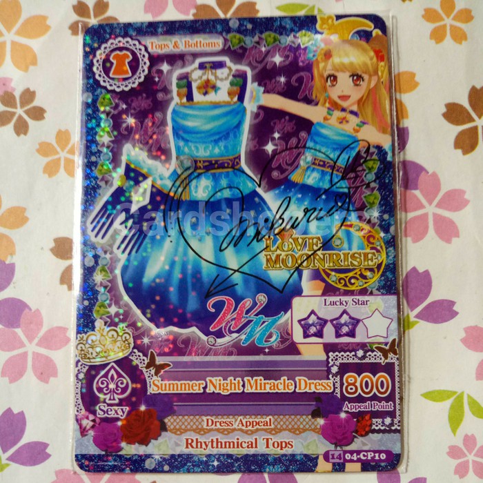 aikatsu cp sign season 2 versi 4 summer night miracle dress