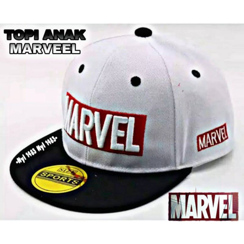 topi marvel bordir / topi anak marvel