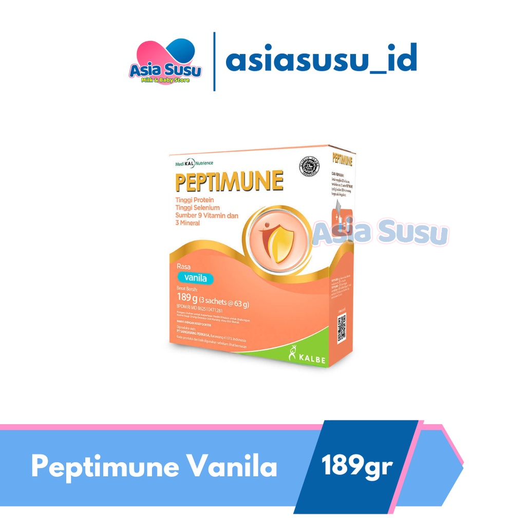 

Peptimune vanila 189gr - Nutrisi Lengkap Membantu Menjaga Daya Tahan Tubuh
