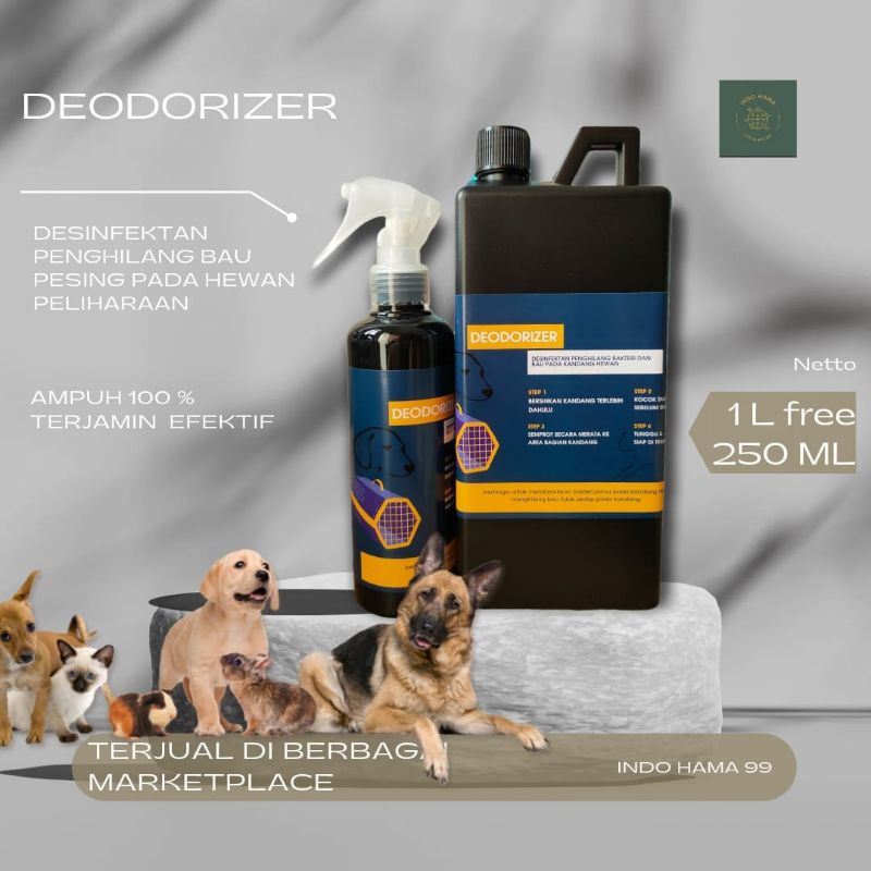 DEODORIZER PENGHILANG BAU PESING KUCING DAN ANJING ISI 1LITER+250ML