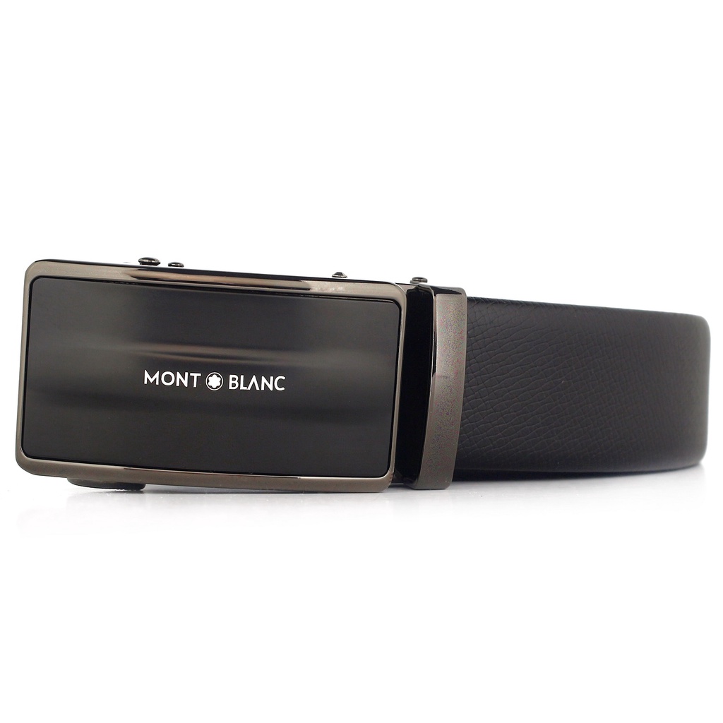 PROMO FREE ONGKIR GOJEK READY GESPER IKAT PINGGANG KULIT PRIA REL OTOMATIS | MONTBLANC REL BLACK CMP