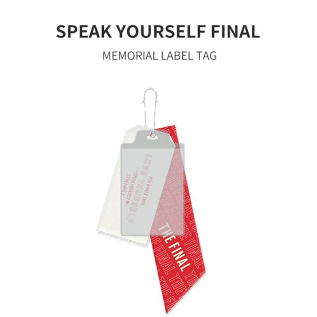 BTS Speak Yourself The Final Official MD Memorial Label Tag