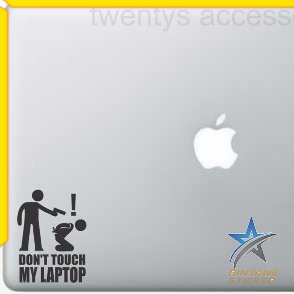 TERMURAH stiker laptop DONT TOUCH MY LAPTOP BINTANG STICKER