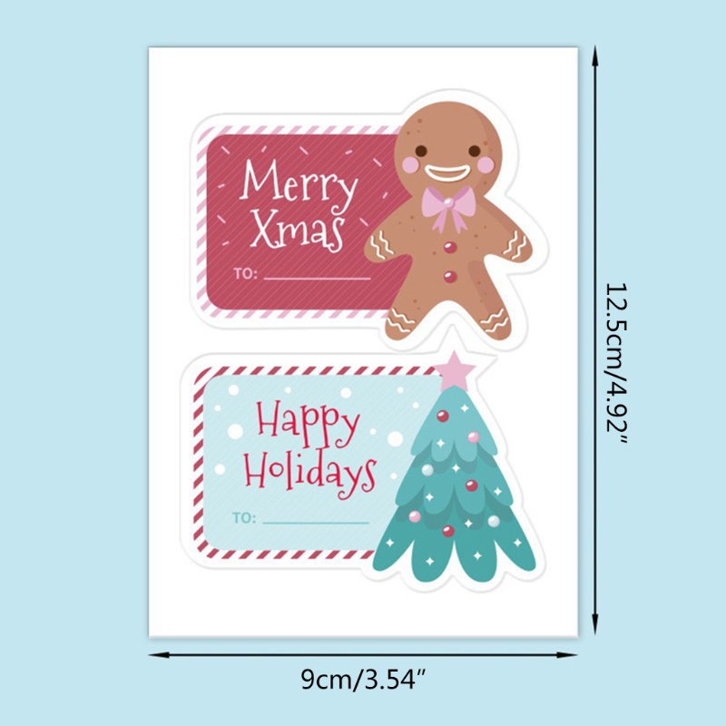 20 Lembar Stiker Desain Pohon Natal Untuk Dekorasi Scrapbook