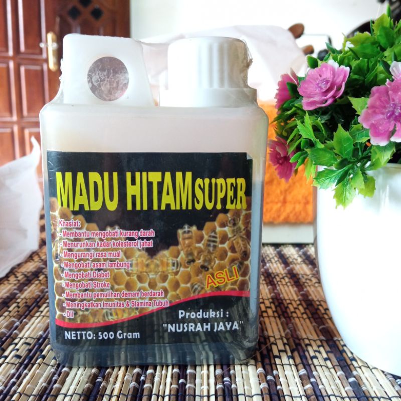 

Madu Hitam Super 500gr Nusrah Jaya Obat Kolesterol Lambung Diabet Stroke Kurang Darah Stroke