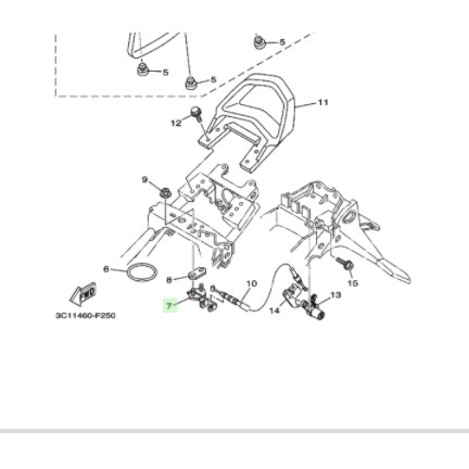 SEAT LOCK KUNCI ENGSEL JOK SCORPIO VIXION R15 LAMA OLD V2 XABRE ORIGINAL YGP 5BP-F4780-00