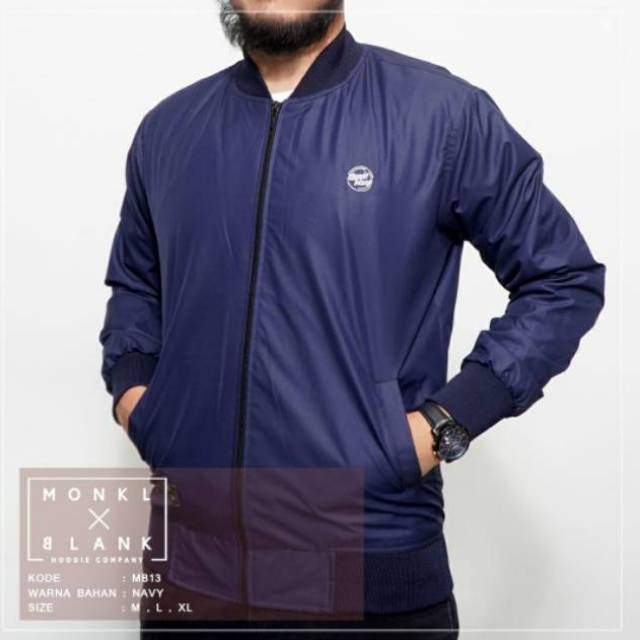 Jaket Bomber Monkl Navy
