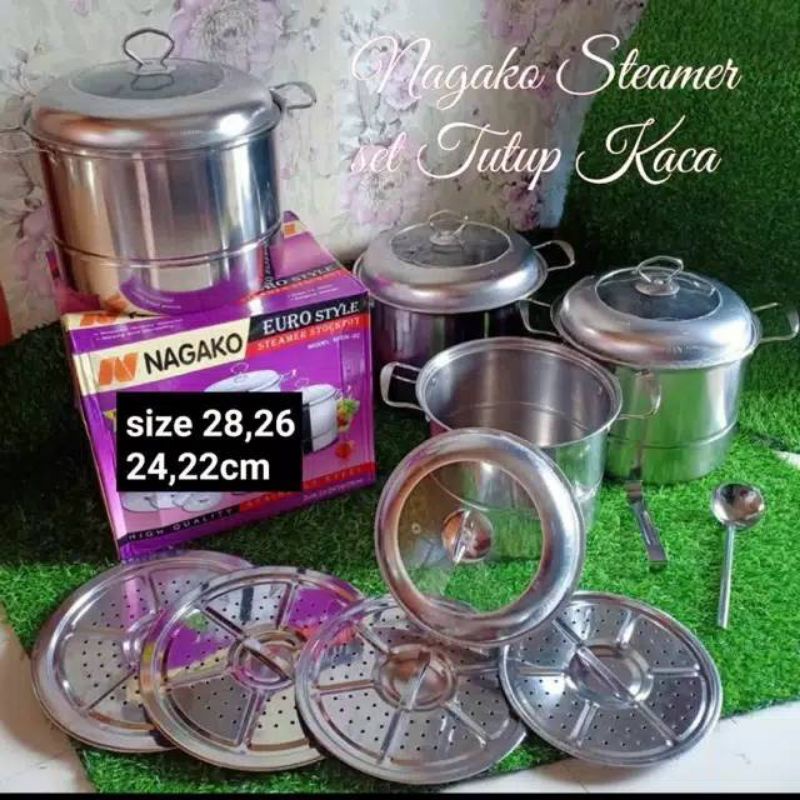 Panci set steamer stock pot nagako 555
Panci Stock Pot Steamer Nagako

