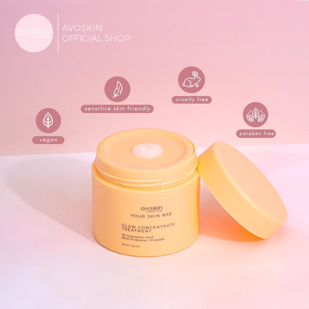 Avoskin Your Skin Bae Glow Concentrate Treatment 1% Tranexamic Acid + Multi Probiome + Pineapple 45ml